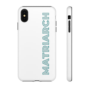 Matriarch iPhone/Samsung Tough Case- White/Teal