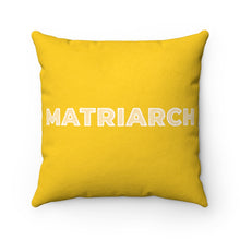 Matriarch Suede Square Pillow- Yellow/White
