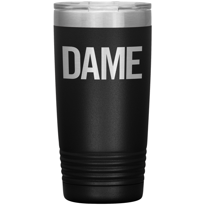 DAME Classic Logo 20oz Tumbler (Black/Stainless)